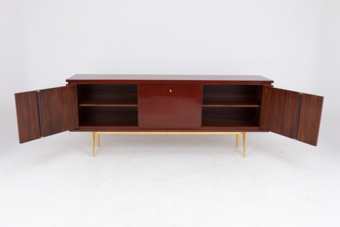 red lacquered sideboard 1960's closed bar