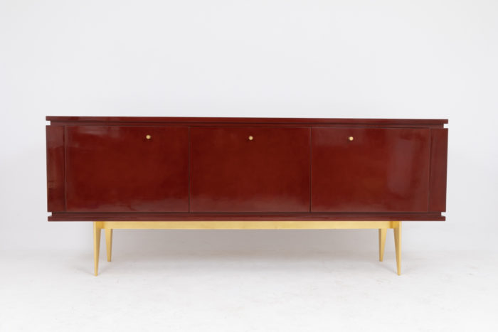 red lacquered sideboard 1960's closed face