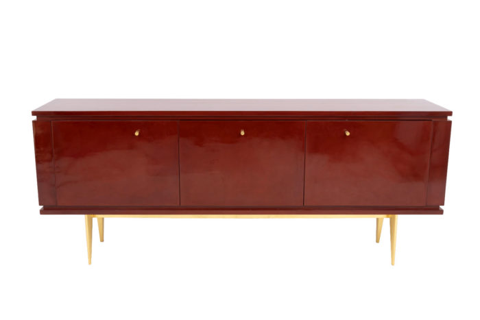 red lacquered sideboard 1960's face