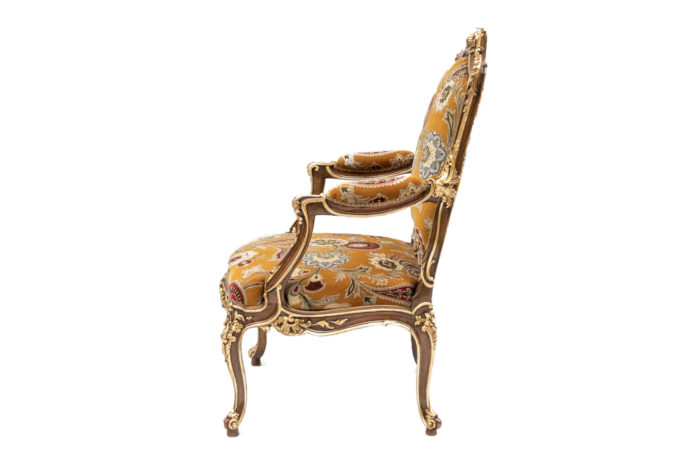louis xv style à chassis armchairs side 2