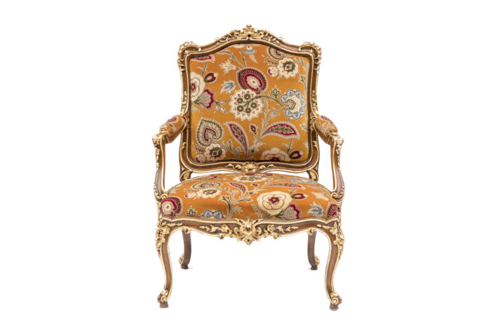 louis xv style à chassis armchairs front