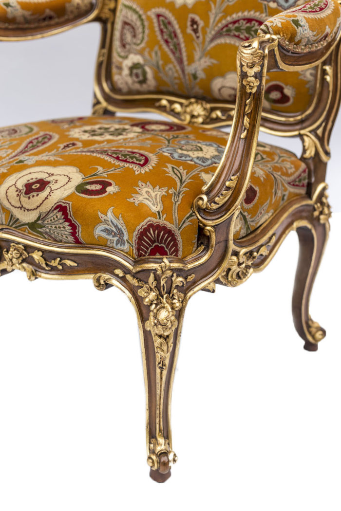 louis xv style à chassis armchairs rocaille decoration