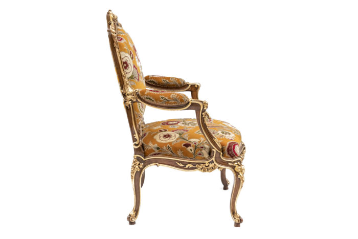 louis xv style à chassis armchairs side 1