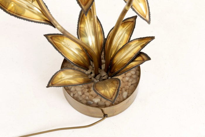 flower lamp gilmt brass maison jansen base