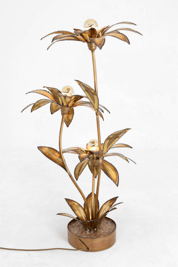 flower lamp maison jansen gilt brass profile 2