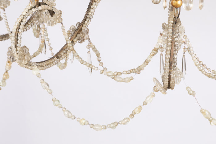 lustre genois détail guirlande perles verre murano