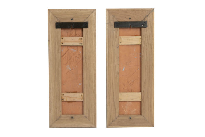 pair vestal terracotta framed back