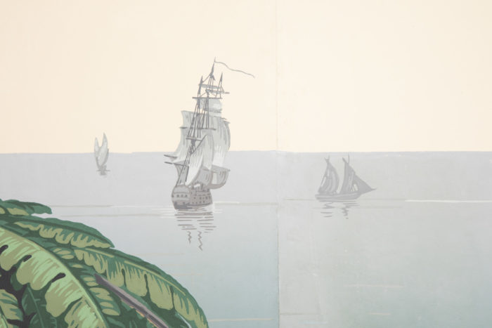 zuber deltil brazil views palms and ships detail