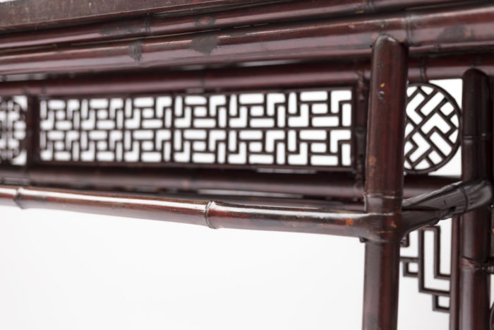 red chinese console back detail