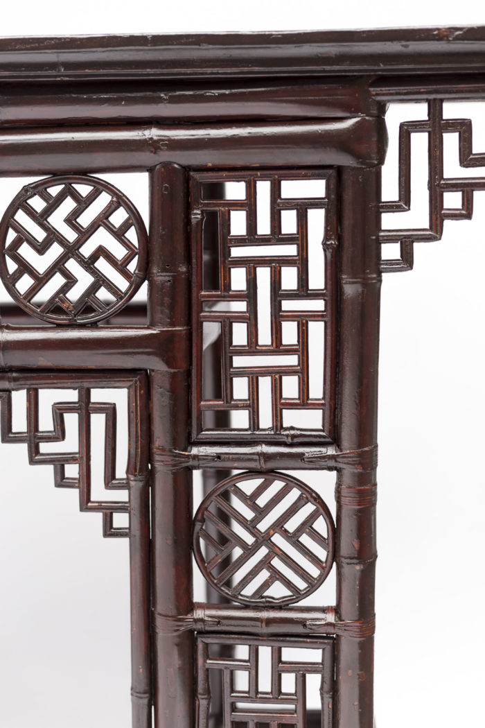 red chinese console leg motif