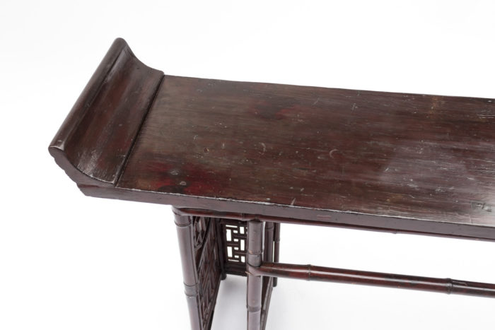 console chinoise rouge plateau pagode