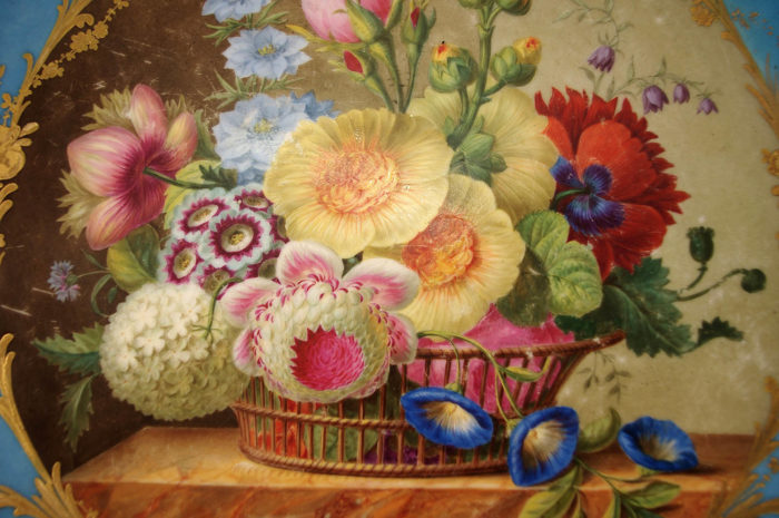 flowers basket stand plate