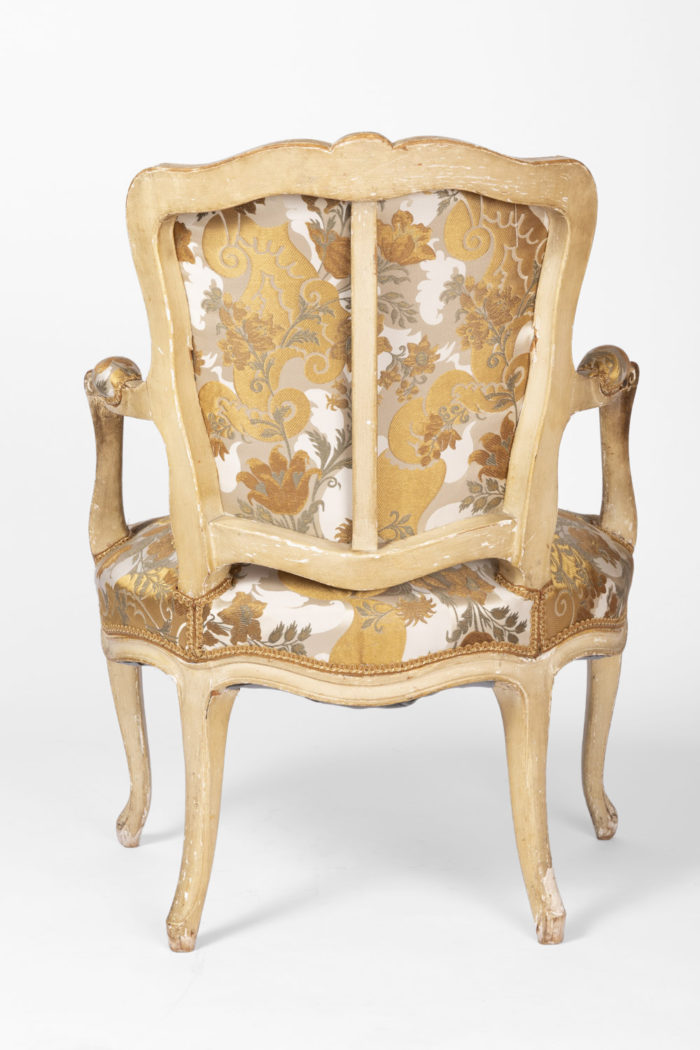 cabriolet armchair rubelli cream lacquered back