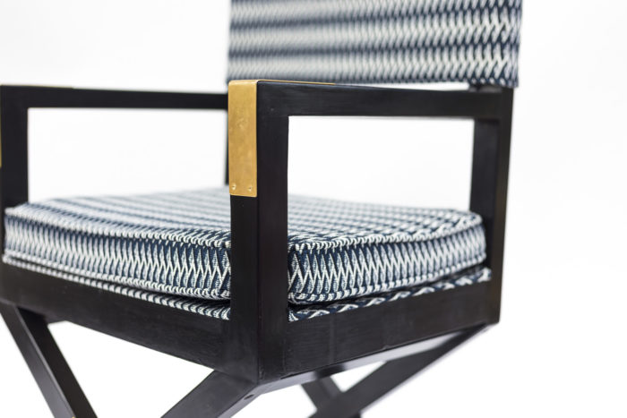 black lacquered armchair gilt armrest