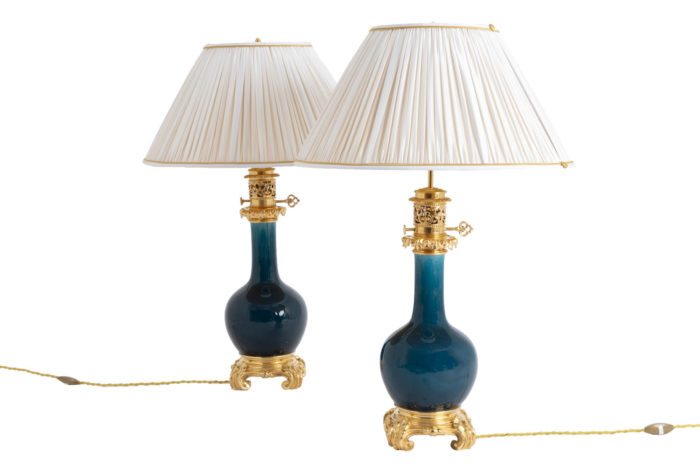 lampe porcelaine bleu theodore deck pcpl