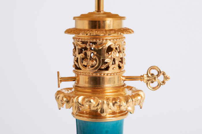 gilt bronze mount lamp high clover part
