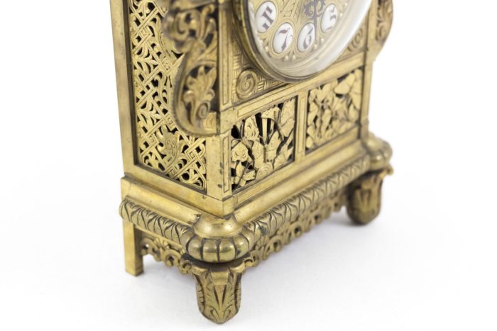 art nouveau clock bottom case side