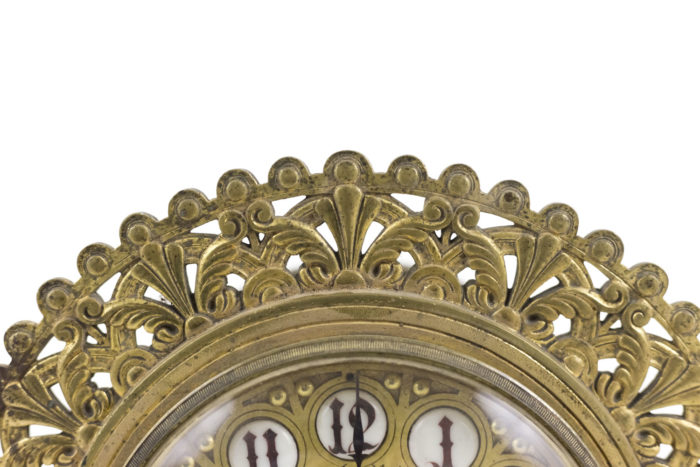 art nouveau clock half circle top frieze