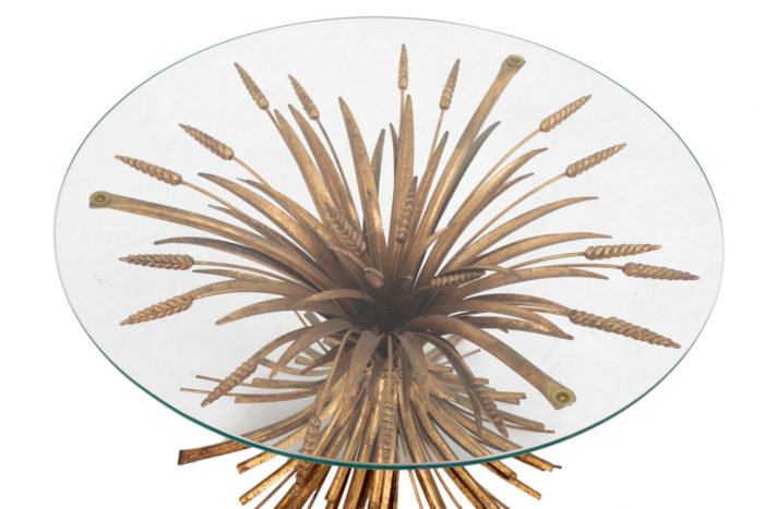 gilt wheatears table glass plate