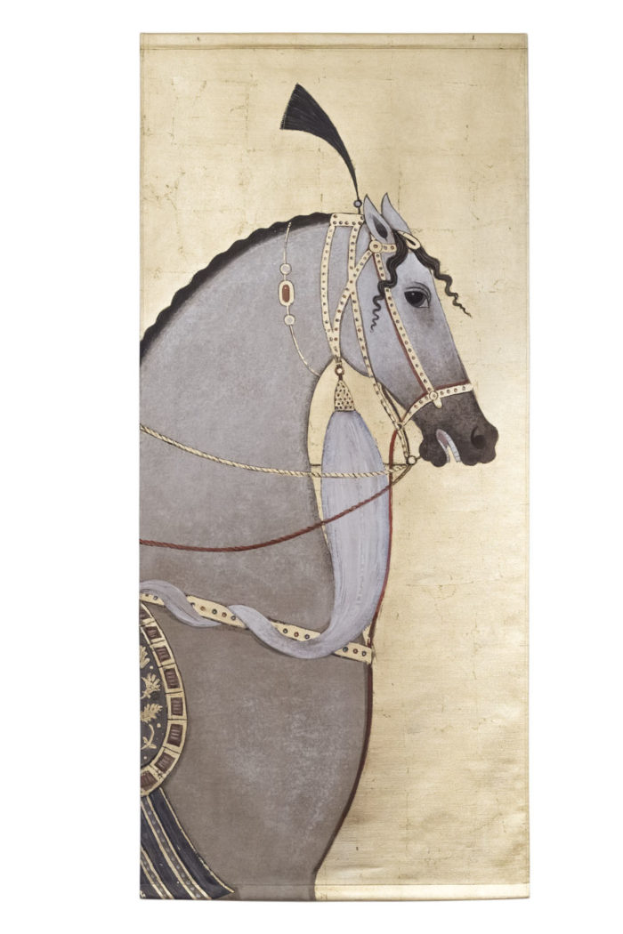 canvas grey arabian horse 0 1