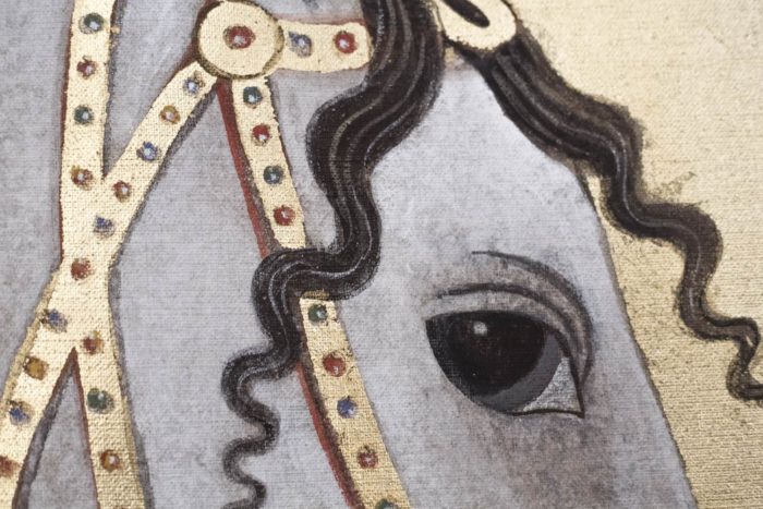 canvas arabian horse eyes