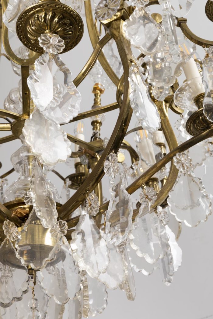 baccarat chandelier gilt brass structure