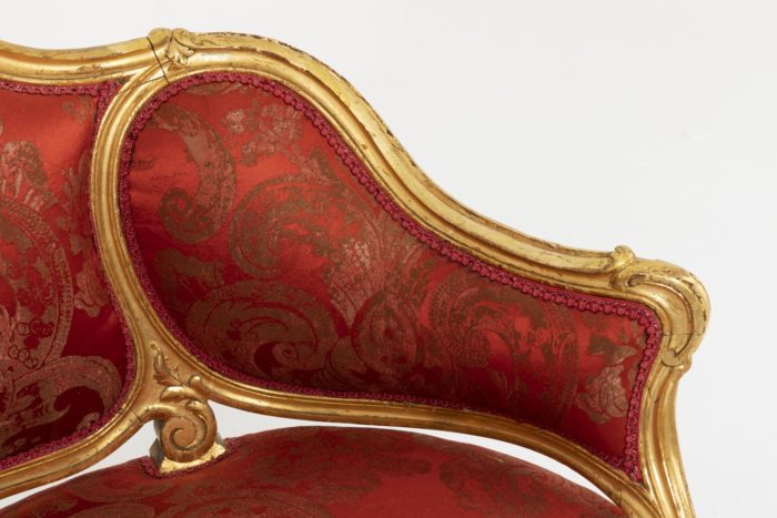 louis xv style low bergere armrest acanthus leaves