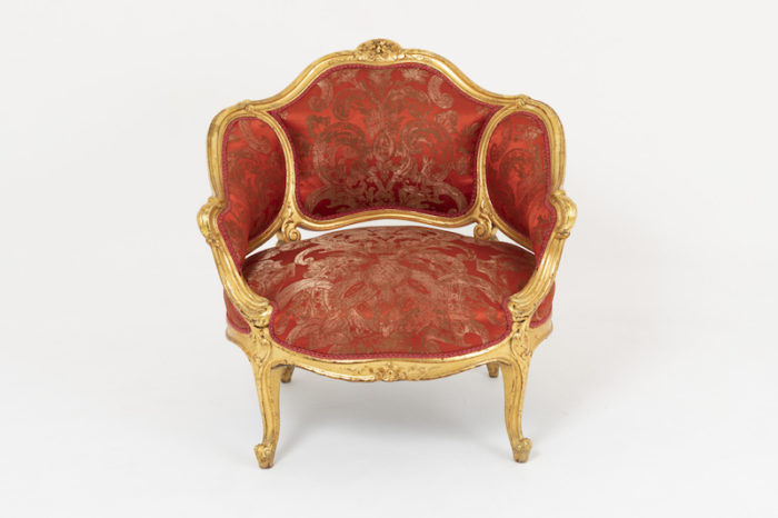 louis xv style low bergere face