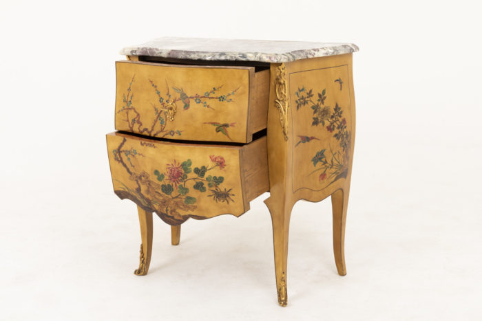 louis xv style commode opened drawers