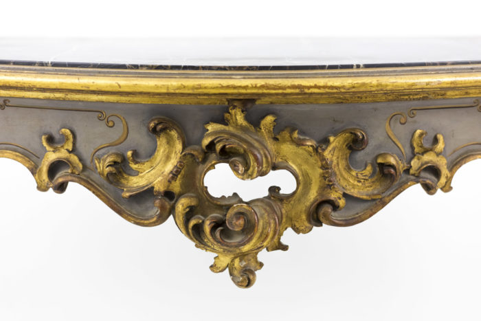 console rocaille lacquered gilt rocaille motif