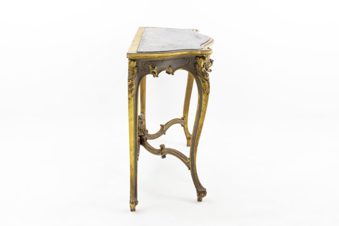 console rocaille lacquered gilt side