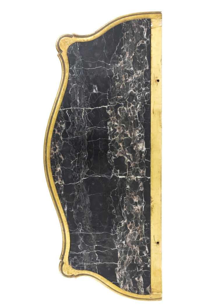 cconsole rocaille lacquered gilt rocaille motif black white pink marble