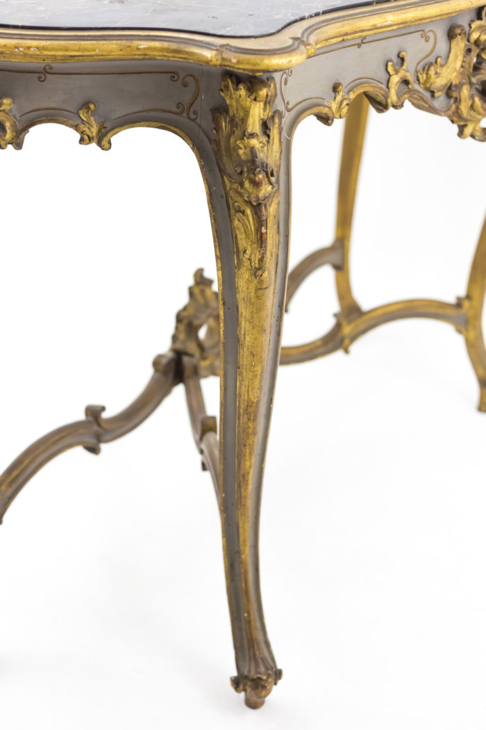 console rocaille lacquered gilt cabriole leg