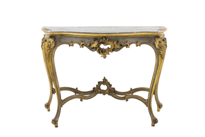 console rocaille lacquered gilt prcpl