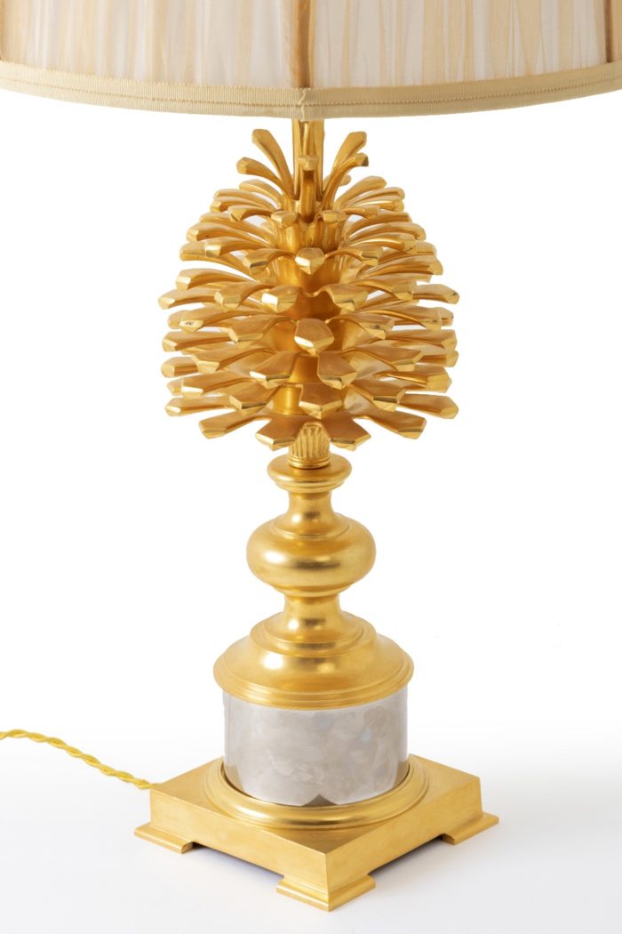 maison charles pine cone lamp side