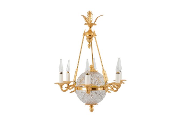 suspension empire cristal bronze doré prcpl