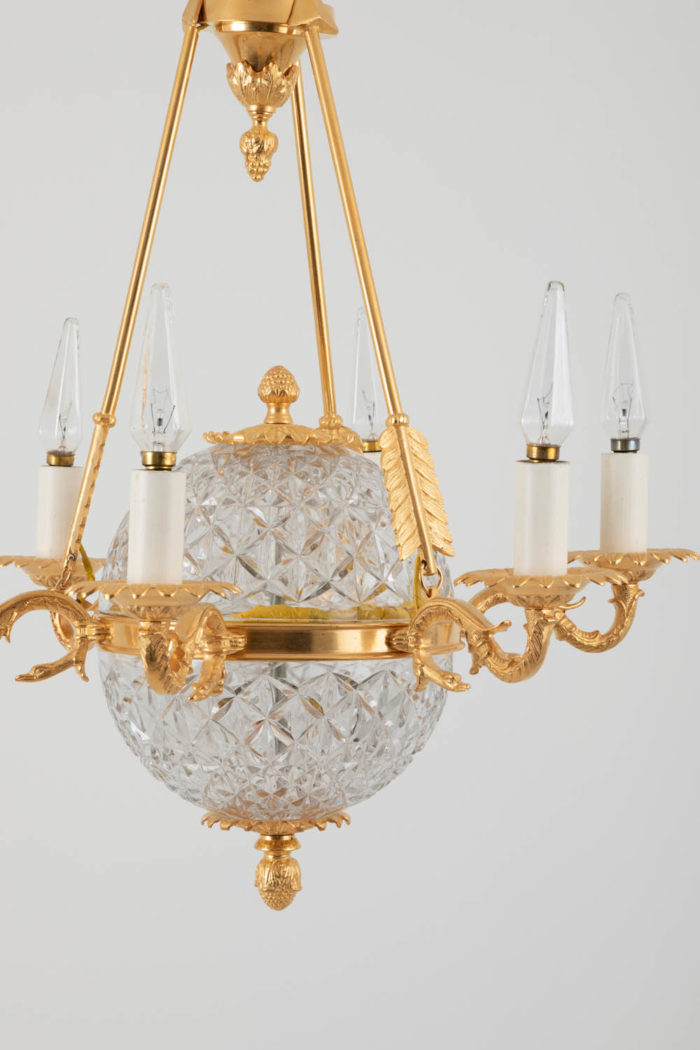 empire chandelier crystal gilt bronze zoom