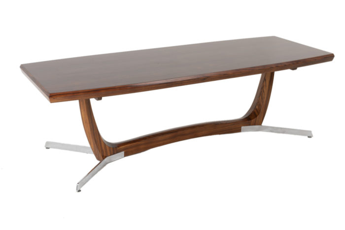 coffee table rosewood metal 3/4