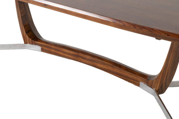 coffee table rosewood metal stretcher