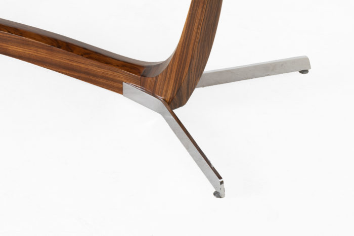 coffee table rosewood metal legs