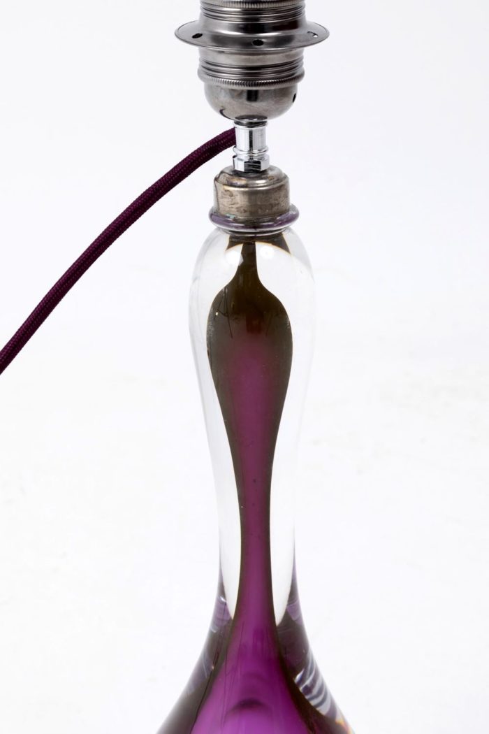 val saint lambert lampe cristal violet haut