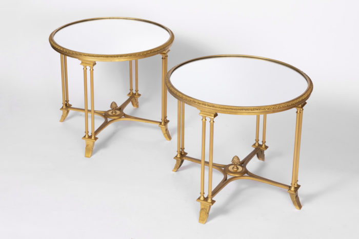 louis xvi style side tables gilt bronze