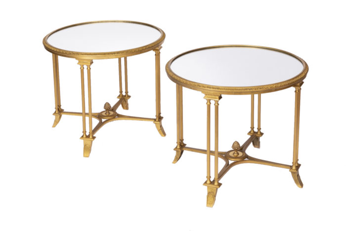 louis xvi style side tables gilt bronze mirror prcpl