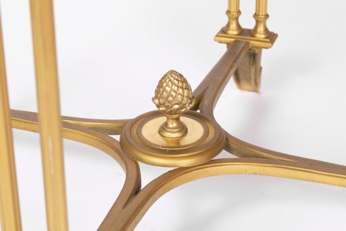 louis xvi style side tables stretcher pinecone