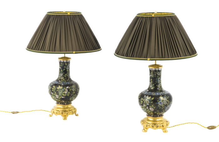 lampes émaux cloisonnés noirs prcpl