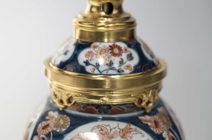 imari porcelain lamps gilt bronze