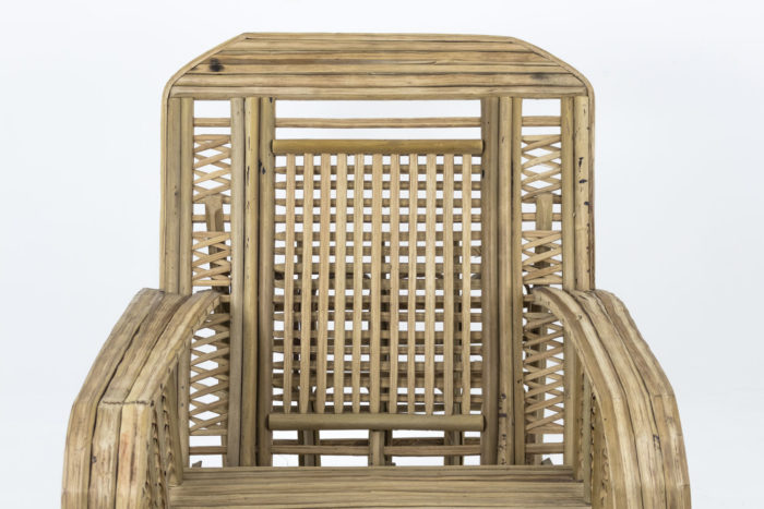 ethnical style bamboo armchair back