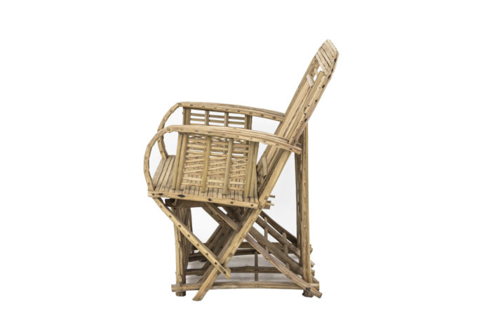 ethnical style bamboo armchair profile 2