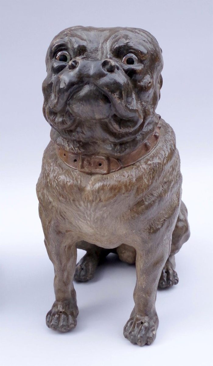 bulldog ceramic sculpture