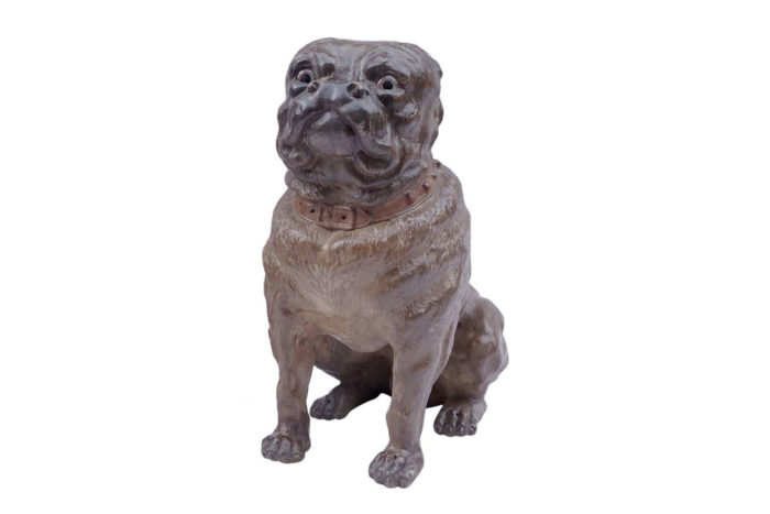 bulldog ceramic sculpture